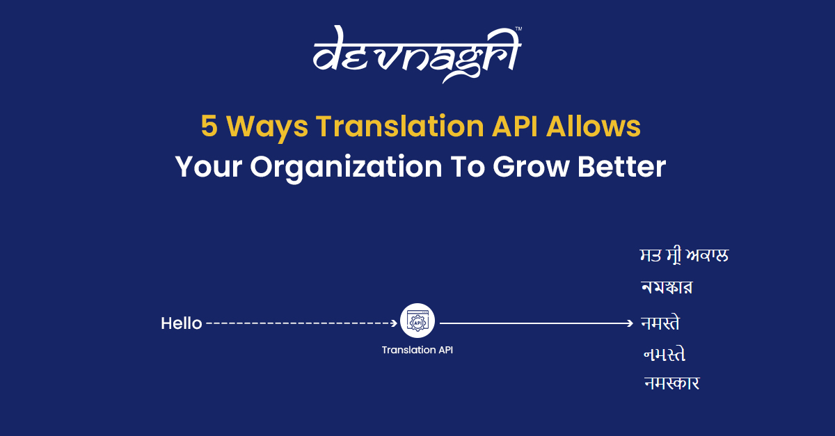 5 Ways Translation API Allows Your Organization To Grow Better Devnagri